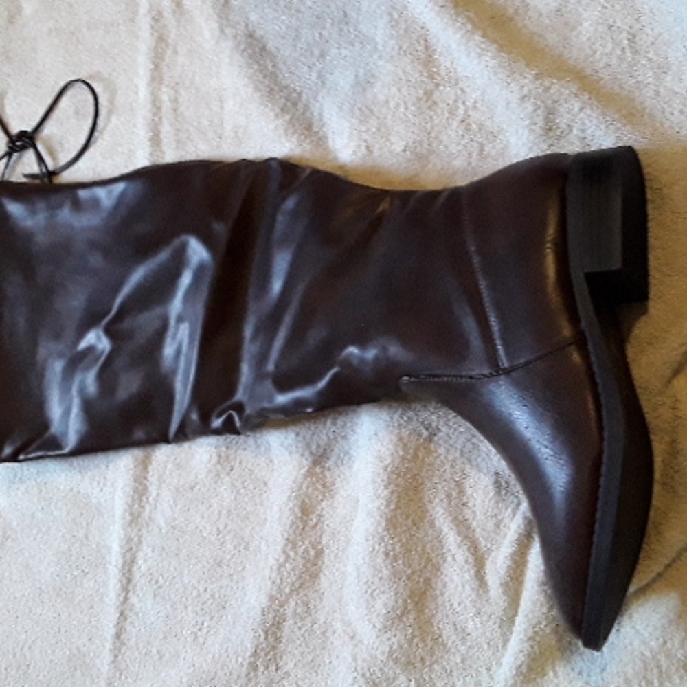 Knee high boots.